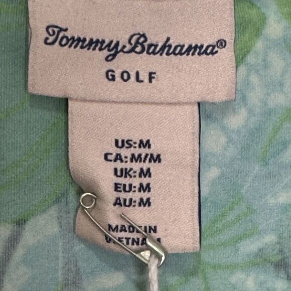 Tommy Bahama Golf Shirt Womens Medium Green Blue Sleeveless UPF 50 Quick Dry Top - Picture 2 of 7